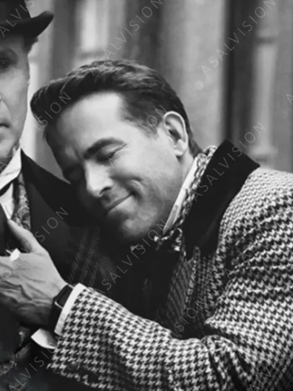 Asal Vision Men Coats | Ryan Reynolds Spirited Checked Coat Checked Printed Design