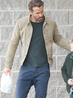 Asal Vision Cotton Jackets | Ryan Reynolds The Adam Project 2022 Cotton Jacket Khaki
