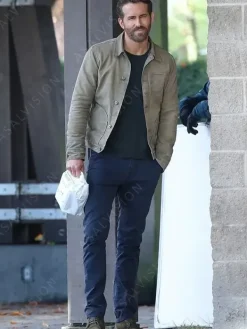 Asal Vision Cotton Jackets | Ryan Reynolds The Adam Project 2022 Cotton Jacket Khaki