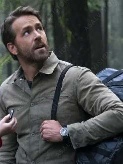 Asal Vision Cotton Jackets | Ryan Reynolds The Adam Project 2022 Cotton Jacket Khaki