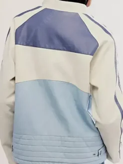 Asal Vision Leather Jackets | Ryder Sport Vegan Renee Rapp Jacket Blue And White