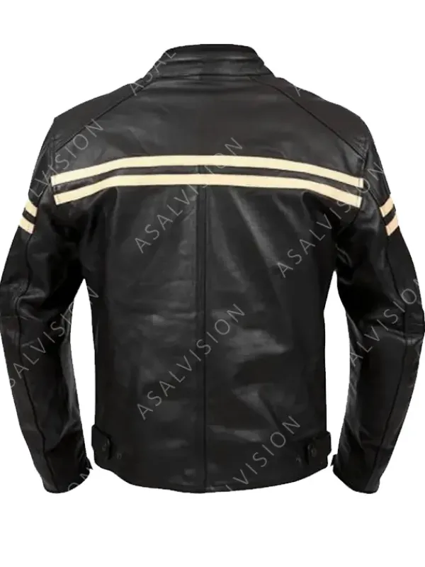 Asal Vision Black Jackets | Cafe Racer Jackets | Ryker Motorcycle Retro Leather Fashion Jacket Mens Black
