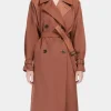 Asal Vision Women Coats | Sam Thompson Rules of the Game Trench Coat Brown