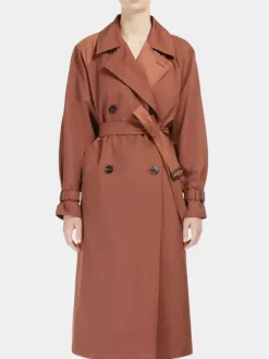Asal Vision Women Coats | Sam Thompson Rules of the Game Trench Coat Brown