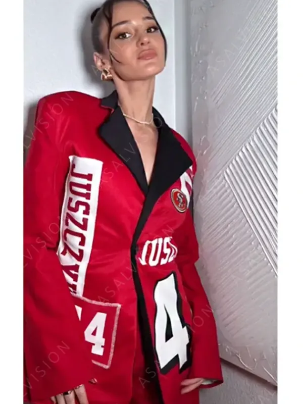 Asal Vision Blazers | San Francisco 49ers Kristin Juszczyk Blazer Red