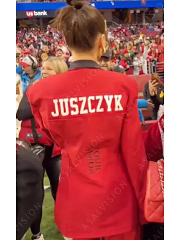 Asal Vision Blazers | San Francisco 49ers Kristin Juszczyk Blazer Red