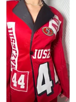 Asal Vision Blazers | San Francisco 49ers Kristin Juszczyk Blazer Red