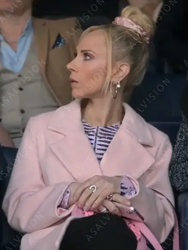 Asal Vision Women Coats | Season 3 Ted Lasso Keeley Jones Wool Coat Pink