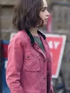 Asal Vision Cotton Jackets | Secret Invasion 2023 Emilia Clarke Jacket Pink