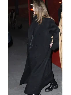 Asal Vision Women Coats | Selena Gomez Trench Coat Black