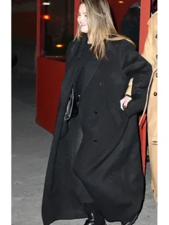 Asal Vision Women Coats | Selena Gomez Trench Coat Black