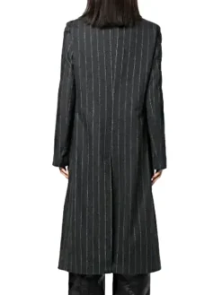 Asal Vision Women Coats | Selena Gomez Only Murders In The Building S03 Pinstripe Coat Black