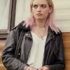 Asal Vision Leather Jackets | Sex Education Emma Mackey Leather Jacket Black