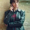Asal Vision Leather Jackets | Sex Education Season 4 Maeve Wiley Leather Jacket Black