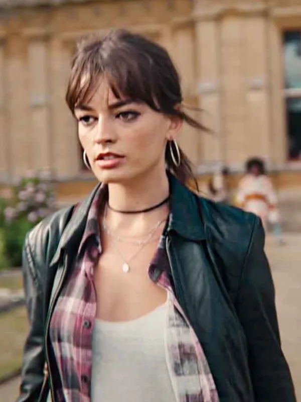 Asal Vision Leather Jackets | Sex Education Season 4 Maeve Wiley Leather Jacket Black
