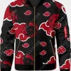 Asal Vision Cotton Jackets | Sharingan Naruto Akatsuki Bomber Cotton Jacket Black With Printed Design