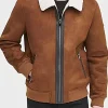 Asal Vision Brown Jackets | Suede Jackets | Sherpa Lined Leather Jacket For Men Brown