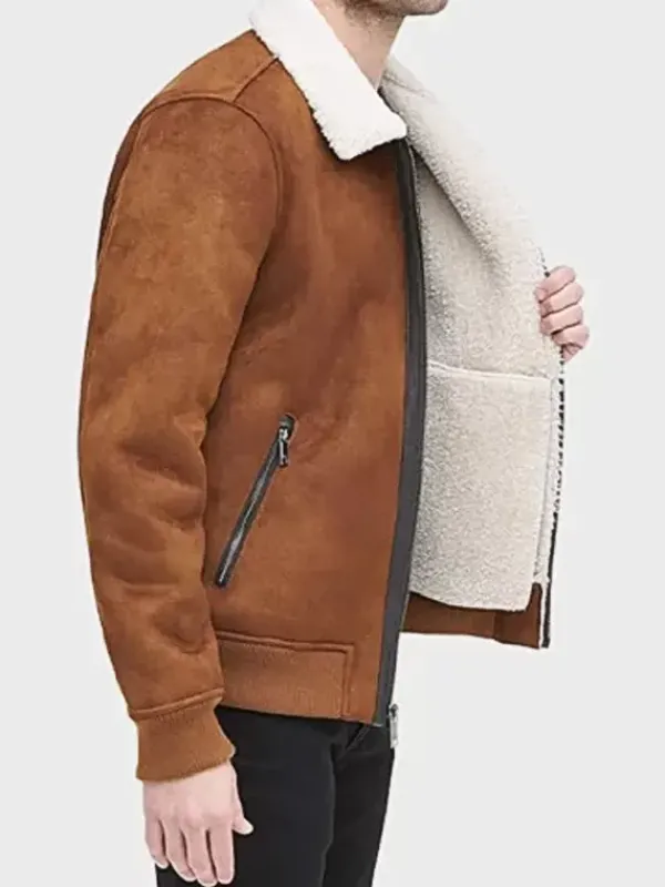 Asal Vision Brown Jackets | Suede Jackets | Sherpa Lined Leather Jacket For Men Brown