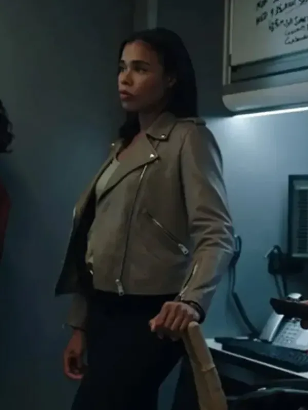 Asal Vision Leather Jackets | Sheryll Barnes FBI Most Wanted Grey Jacket Grey