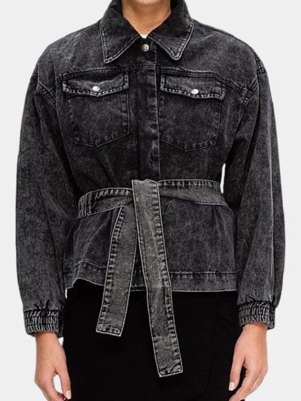 Asal Vision Denim Jackets | Shining Vale Courteney Cox Denim Jacket Grey