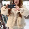 Asal Vision Leather Jackets | Sierra Belmont Falling For Christmas Jacket Off White