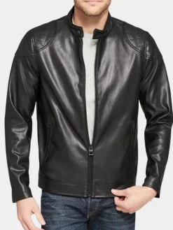 Asal Vision Black Jackets | Biker Jackets | Simple Motorcycle Leather Jacket For Men’s Black
