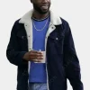 Asal Vision Cotton Jackets | Single Drunk Female James Sherpa Jacket Navy Blue