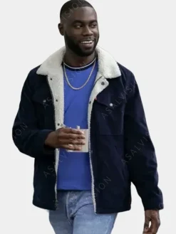 Asal Vision Cotton Jackets | Single Drunk Female James Sherpa Jacket Navy Blue