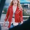 Asal Vision Leather Jackets | Skincare 2024 Elizabeth Banks Jacket Red