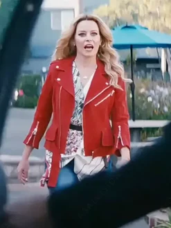 Asal Vision Leather Jackets | Skincare 2024 Elizabeth Banks Jacket Red