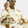 Asal Vision Men Coats | Snoop Dogg Corona Jacket White Printed