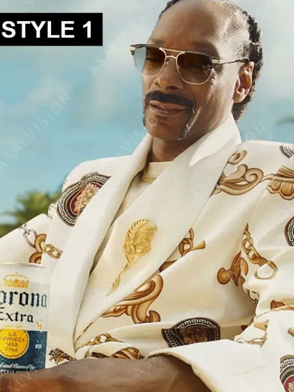 Asal Vision Men Coats | Snoop Dogg Corona Jacket White Printed