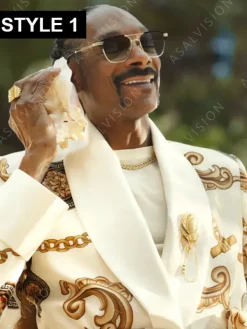 Asal Vision Men Coats | Snoop Dogg Corona Jacket White Printed