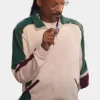 Asal Vision Cotton Jackets | Snoop Dogg Superbowl Track Cotton Jacket Green, White And Maroon