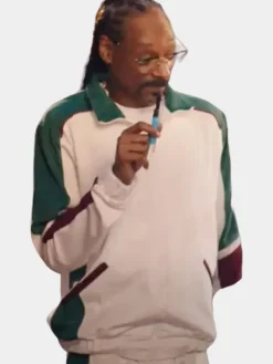 Asal Vision Cotton Jackets | Snoop Dogg Superbowl Track Cotton Jacket Green, White And Maroon