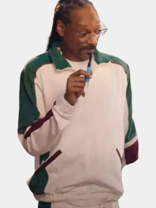 Asal Vision Cotton Jackets | Snoop Dogg Superbowl Track Cotton Jacket Green, White And Maroon