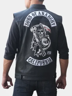 Asal Vision Vests | Sons of Anarchy Charlie Hunnam Black Vest