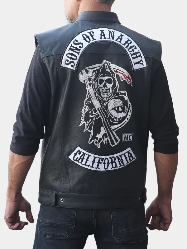 Asal Vision Vests | Sons of Anarchy Charlie Hunnam Black Vest