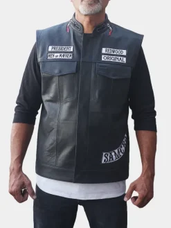 Asal Vision Vests | Sons of Anarchy Charlie Hunnam Black Vest