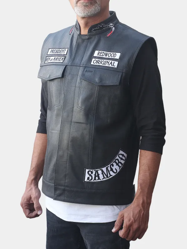 Asal Vision Vests | Sons of Anarchy Charlie Hunnam Black Vest