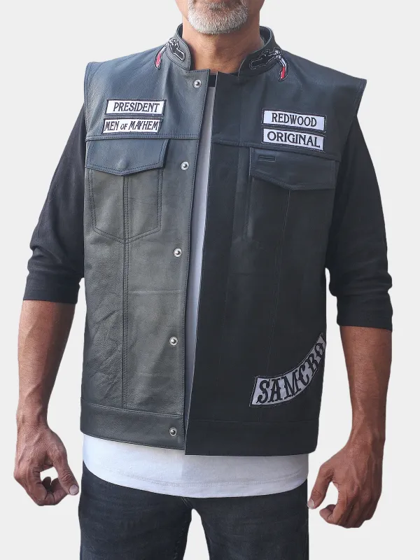 Asal Vision Vests | Sons of Anarchy Charlie Hunnam Black Vest