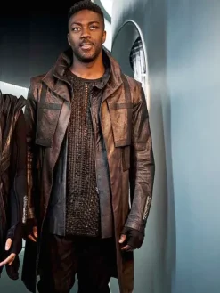 Asal Vision Men Coats | Star Trek Discovery David Ajala Leather Coat