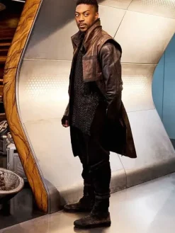 Asal Vision Men Coats | Star Trek Discovery David Ajala Leather Coat