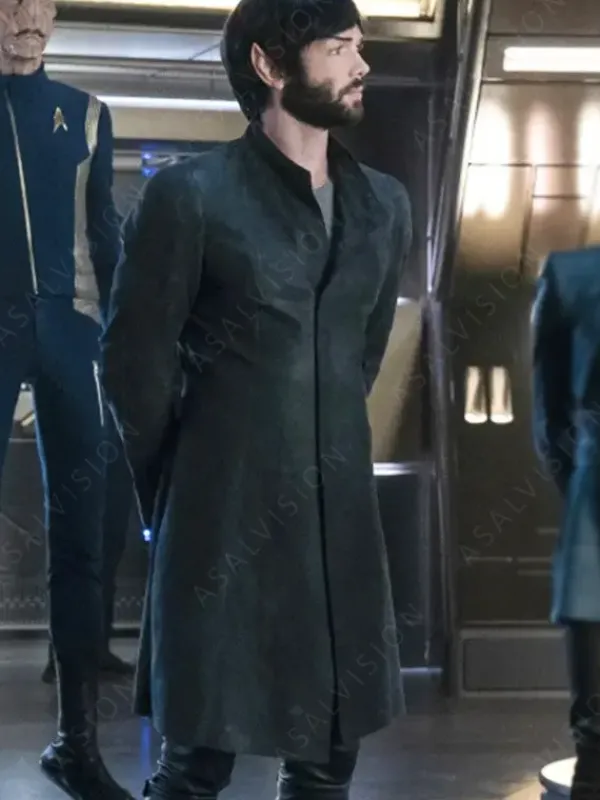 Asal Vision Men Coats | Star Trek: Discovery Ethan Peck Coat Black
