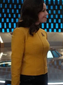 Asal Vision Leather Jackets | Star Trek Discovery Rebecca Romijn Jacket Yellow