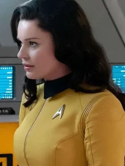 Asal Vision Leather Jackets | Star Trek Discovery Rebecca Romijn Jacket Yellow