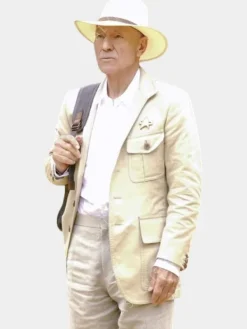 Asal Vision Men Coats | Star Trek Picard Jean-Luc Picard Coat Off-White