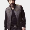 Asal Vision Vests | Star Trek Picard Santiago Cabrera Leather Vest Grey
