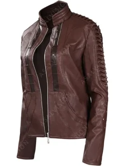 Asal Vision Brown Jackets | Leather Jackets | Star Trek Picard Season 2 Seven of Nine Leather Jacket Brown
