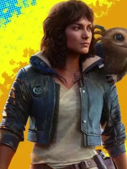 Asal Vision Leather Jackets | Star Wars Outlaws Kay Vess Jacket Waxed Blue